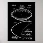 Football Patent Art, Amerikaans Football Patent, F Poster (Voorkant)