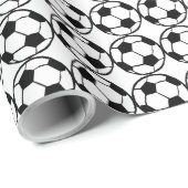 Football patroon cadeaupapier (Rol Hoek)