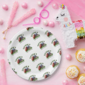 Football Patroon Eerste jaar Down 1st Verjaardag Papieren Bordje (Feest)