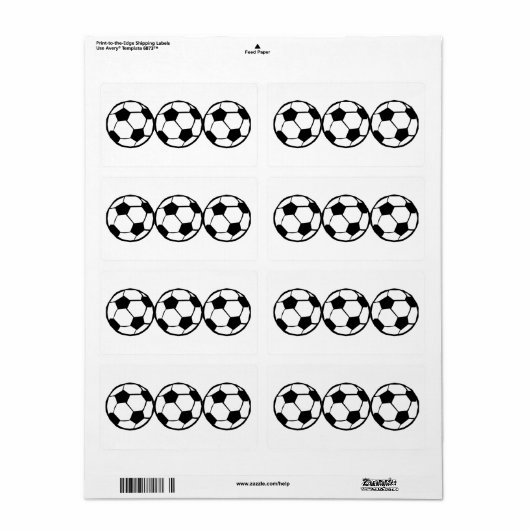 Football patroon etiket (Full Sheet)