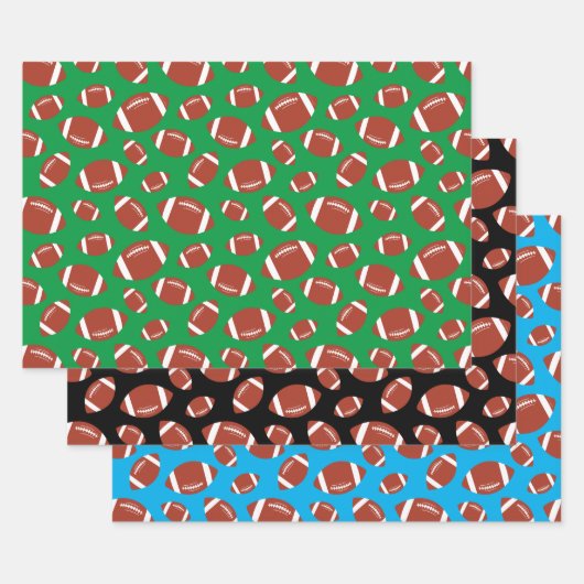 Football Patroon Inpakpapier Vel (Set)