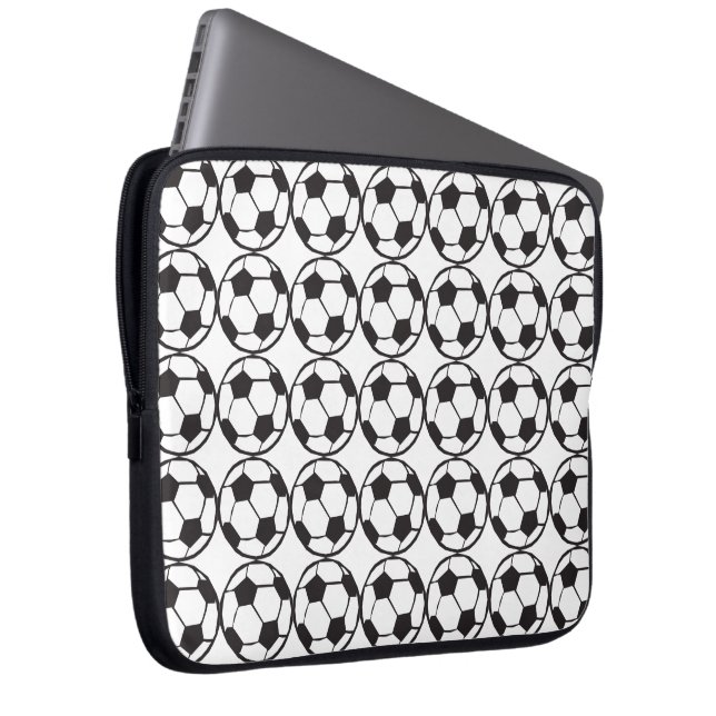 Football patroon laptop sleeve (Voorkant Rechts)