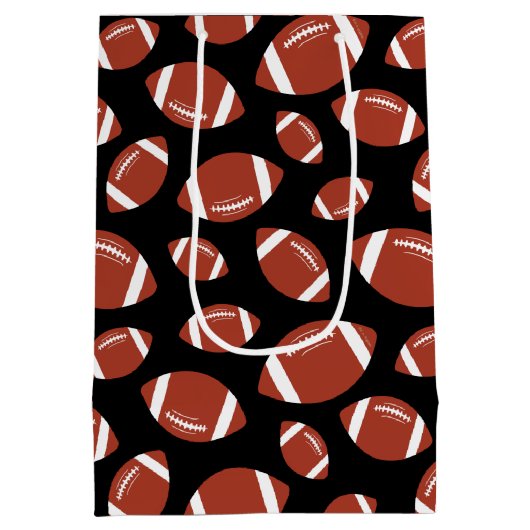 Football Patroon Medium Cadeauzakje (Achterkant)