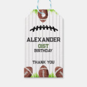 Football Patroon Verjaardag Cadeaulabel (Voorkant)