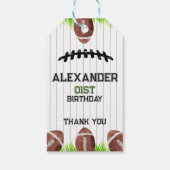 Football Patroon Verjaardag Cadeaulabel (Achterkant)