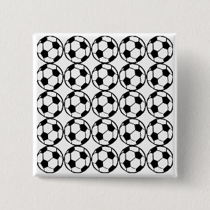 Football patroon vierkante button 5,1 cm