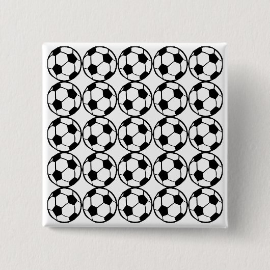 Football patroon vierkante button 5,1 cm (Voorkant)