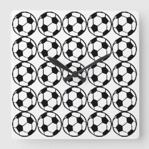 Football patroon vierkante klok