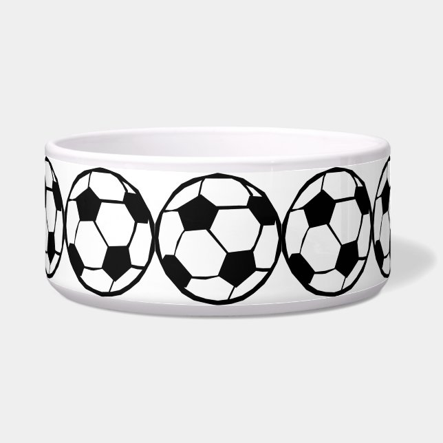 Football patroon voerbakje (Voorkant)