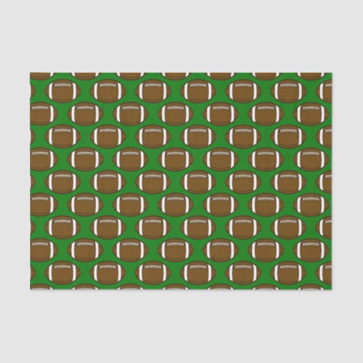 Football Patroonontwerp op groen veld Tissuepapier (Voorkant)