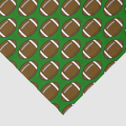 Football Patroonontwerp op groen veld Tissuepapier (Detail)