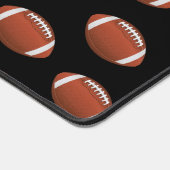 Football Pattern, personaliseer Vette Naam op Zwar Bureaumat (Hoek)