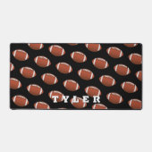 Football Pattern, personaliseer Vette Naam op Zwar Bureaumat (Voorkant)