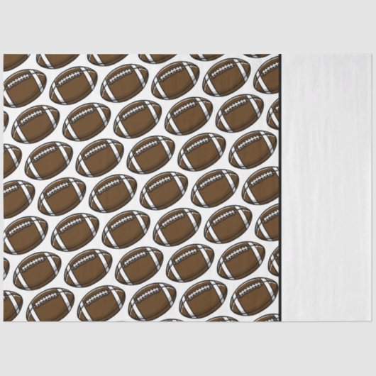 Football Pattern White Sports Player Team Game Fan Tissuepapier (Voorkant)