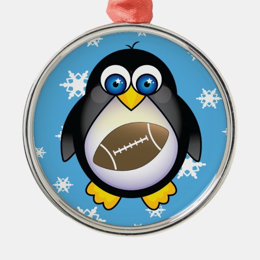 Football Penguin Funny Team Ornament Gift (Voorkant)