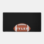 Football, personaliseer Vette Naam op Zwart Bureaumat (Voorkant)