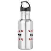 Football, persoonlijke naam,  waterfles  (Achterkant)