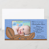 Football PHOTO Boy Geboorteaankondiging Aankondiging (Voorkant / Achterkant)