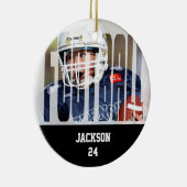 Football Photo Keepomwille Keramisch Ornament (Rechts)