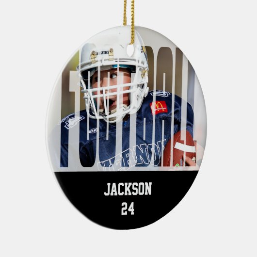 Football Photo Keepomwille Keramisch Ornament (Rechts)