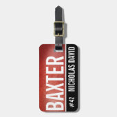 FOOTBALL PIGSKIN Custom Bagagelabel MONOGRAM (Voorkant verticaal)