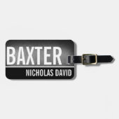 FOOTBALL PIGSKIN Custom Bagagelabel MONOGRAM (Voorkant horizontaal)