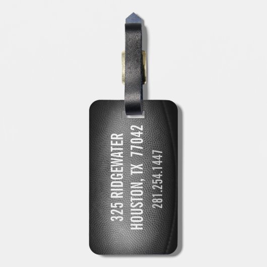 FOOTBALL PIGSKIN Custom Bagagelabel MONOGRAM (Achterkant verticaal)