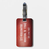 FOOTBALL PIGSKIN Custom Bagagelabel MONOGRAM (Achterkant verticaal)