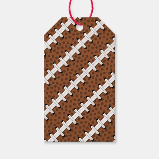 Football Pigskin Laces Sportteam Coach Player Cadeaulabel (Voorkant)
