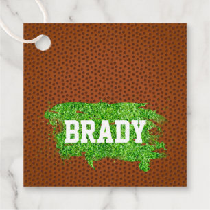 Football Pigskin Turf Sports NAME Coach Team Fun Bedankjes Labels