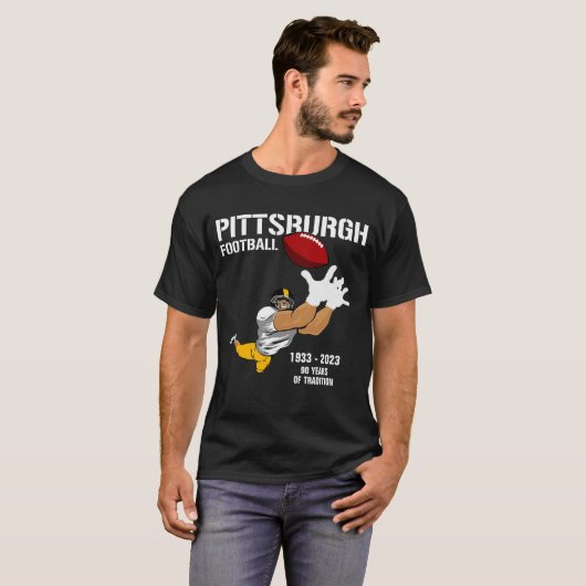 Football Pittsburgh - Retro 2023 T-shirt (Voorkant volledig)