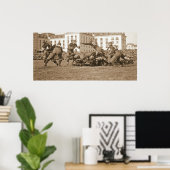 Football Play 1920 Sepia Poster (Thuiskantoor)