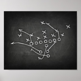 Football PLAYBOOK III Sign Chalk Print
