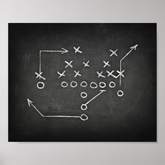 FOOTBALL PLAYBOOK Print Sports Decor (Voorkant)