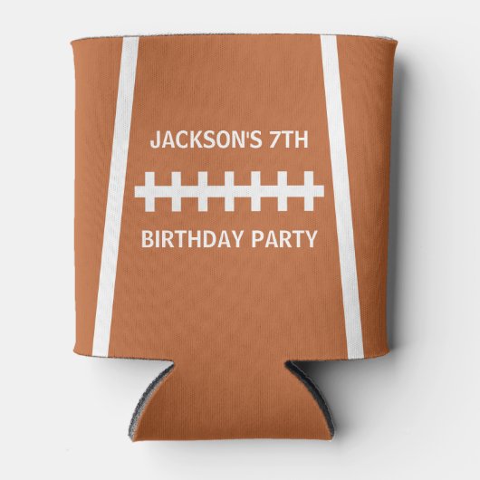 Football Player Ball Custom Sports Birthday Party Blikjeskoeler (Voorkant)