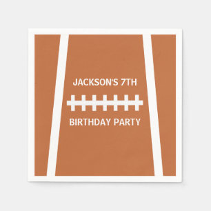 Football Player Ball Custom Sports Birthday Party Servet