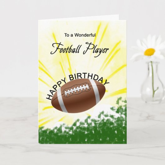Football Player Birthday-kaart Kaart (Kleine Plant)