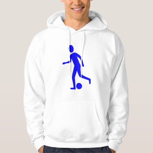 Football Player - blauw Hoodie (Voorkant)