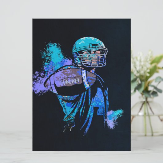 Football Player Canvas afdrukken (Staand voorkant)