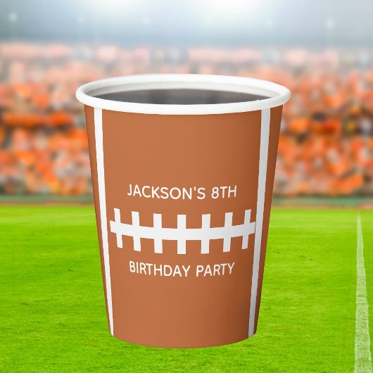 Football Player Cool Custom Ball Birthday Party Papieren Bekers