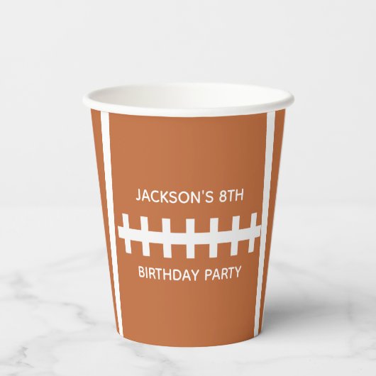 Football Player Cool Custom Ball Birthday Party Papieren Bekers (Achterkant)