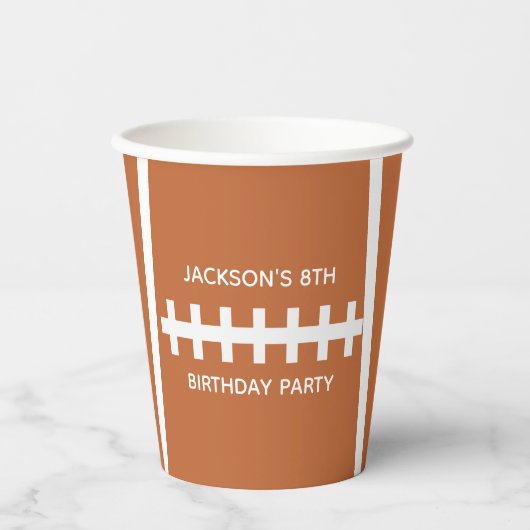 Football Player Cool Custom Ball Birthday Party Papieren Bekers (Voorkant)