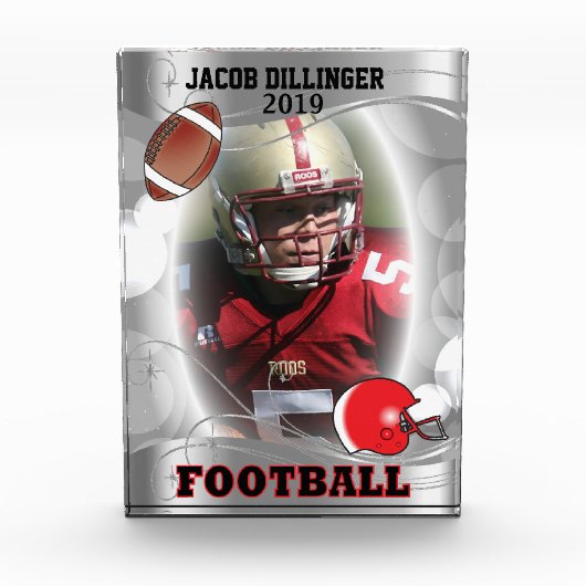 Football Player Design - DIY Photo Template Fotoblokken (Voorkant)