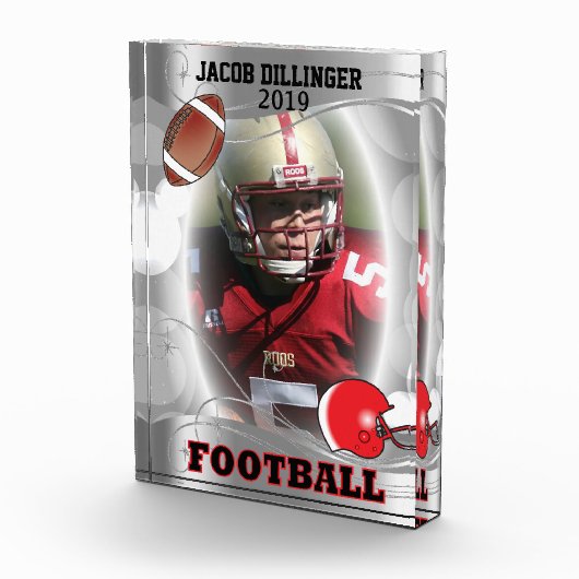 Football Player Design - DIY Photo Template Fotoblokken (Rechts)