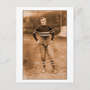 Football Player Early 1900s  Mannelijke Foto Briefkaart