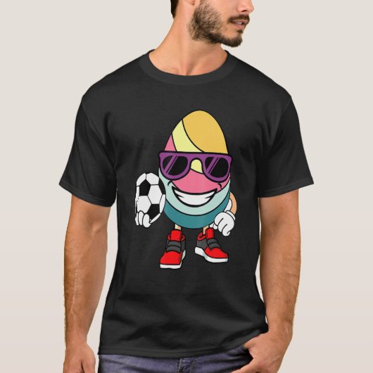 Football Player Easter Paasdag Funny Sportborden K T-shirt (Voorkant)