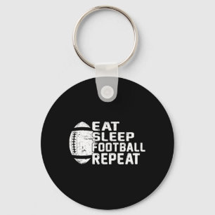 Football Player Eat Sleep Football Herhaal Liefde  Sleutelhanger