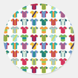 Football Player Football is een kunst Ronde Sticker