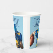 Football Player Foto Aangepaste Graduation Party Papieren Bekers (Rechts)