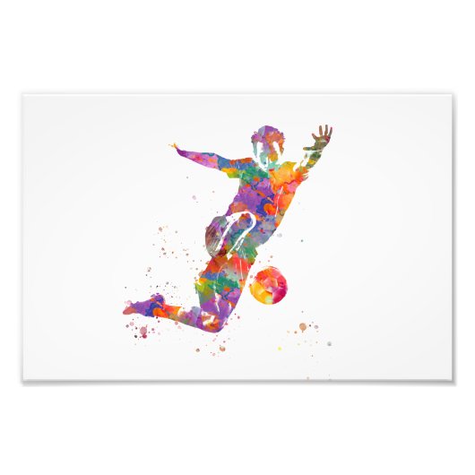 Football player foto afdruk (Voorkant)